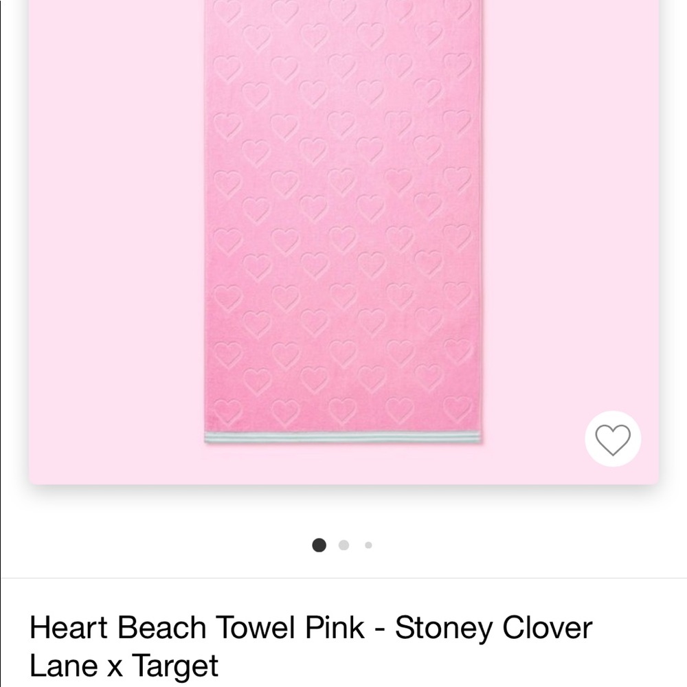 Heart beach towel pink - Stoney clover lane x target